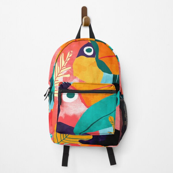 Item preview, Toucan Flock | Watercolor Modern Bohemian Wildlife Jungle Birds Colorful Painting designed and sold by 83oranges.com.