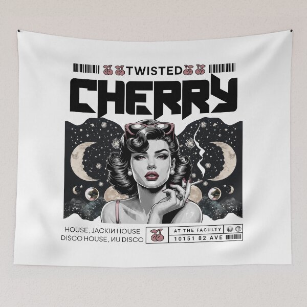 Item preview, TWISTED CHERRY  - Moon Vibe (Black)  designed and sold by Discothreadz.