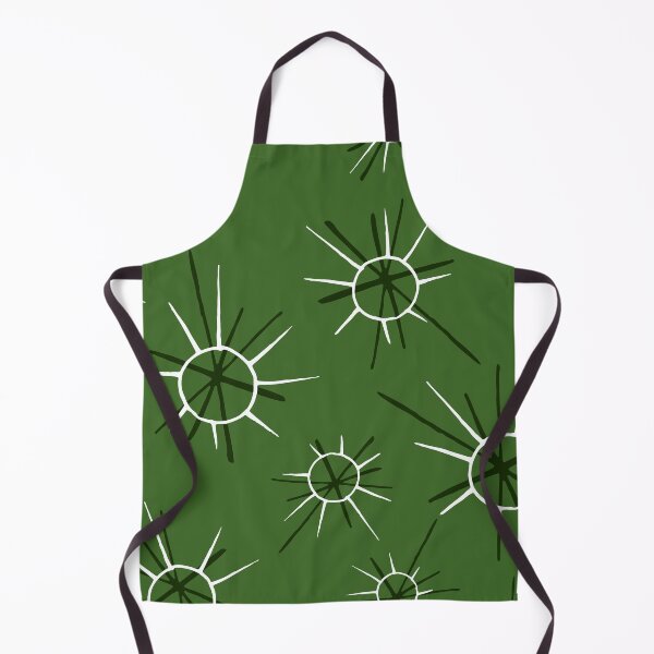 Item preview, Mid-Century Modern Sunburst Designs On Olive Green Background designed and sold by DEC02.