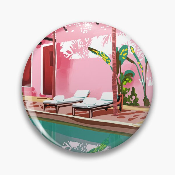 Item preview, Vacay Villa | Blush Pink Summer Architecture | Tropical Travel Building | Palm Bohemian Resort designed and sold by 83oranges.com.