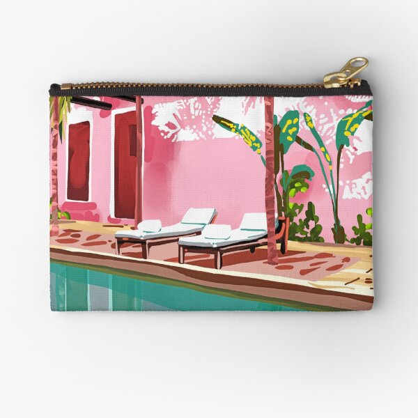 Item preview, Vacay Villa | Blush Pink Summer Architecture | Tropical Travel Building | Palm Bohemian Resort designed and sold by 83oranges.