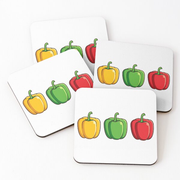 Item preview, Three Colorful Bell Peppers on White designed and sold by AgingeR.
