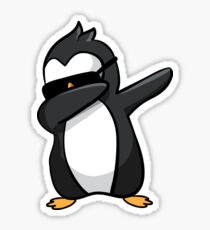 Cool Dabbing Penguin Graphic - Cute Funny Penguin Dab Design Sticker