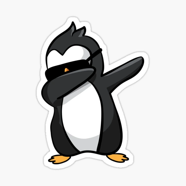 Dap pinguin lustig cool • wall stickers holding, stretch, arm