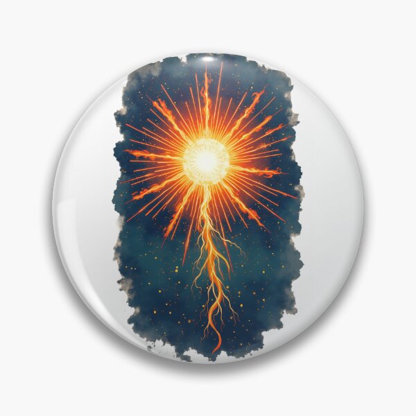 Item preview, Fiery Cosmic Sun – Mystical Solar Energy Artwork designed and sold by Thread-Verse.