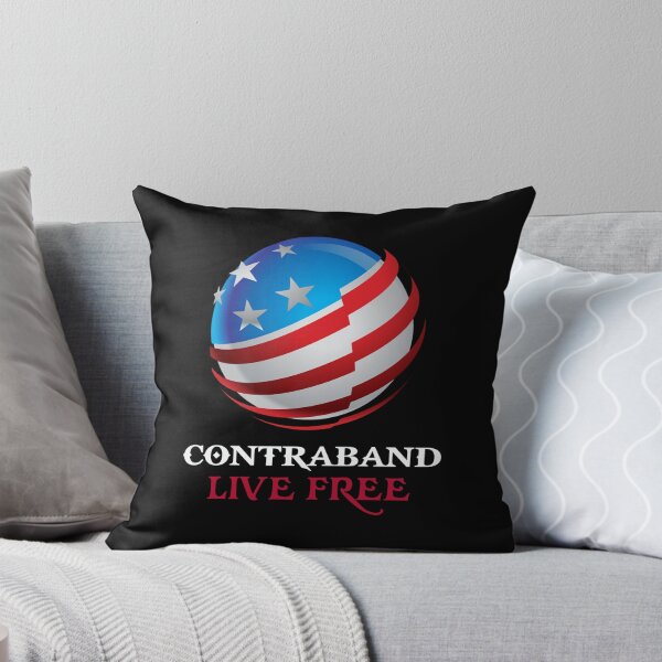CONTRABAND - Globe Logo 1 Throw Pillow