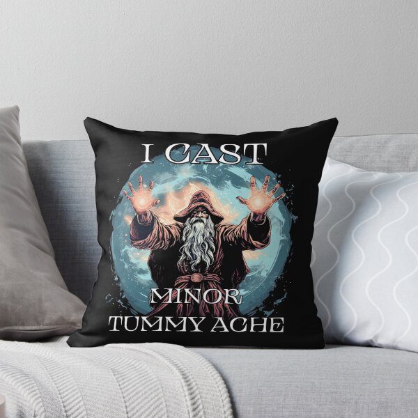 Item preview, I Cast Minor Tummy Ache - Funny Wizard Graphic designed and sold by ViraliDesigns.