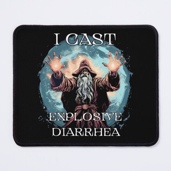 Item preview, I Cast Explosive Diarrhea - Funny Wizard Graphic designed and sold by ViraliDesigns.