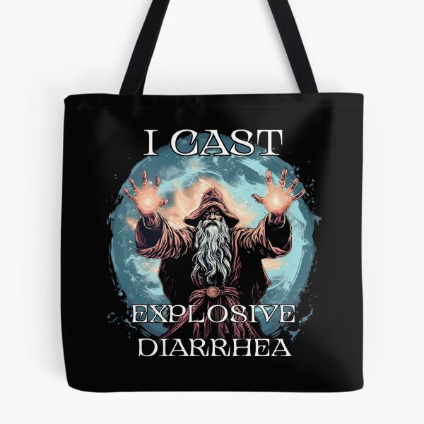 Item preview, I Cast Explosive Diarrhea - Funny Wizard Graphic designed and sold by ViraliDesigns.