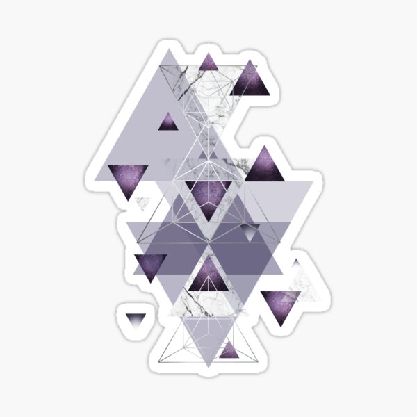 Item preview, Geometric Compilation in Ultra Violet and silver designed and sold by UrbanEpiphany.