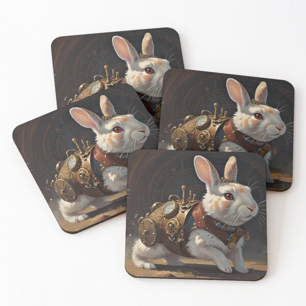 Item preview, Steampunk Timekeeper Rabbit – A Whimsical Adventure designed and sold by Nickyayee.
