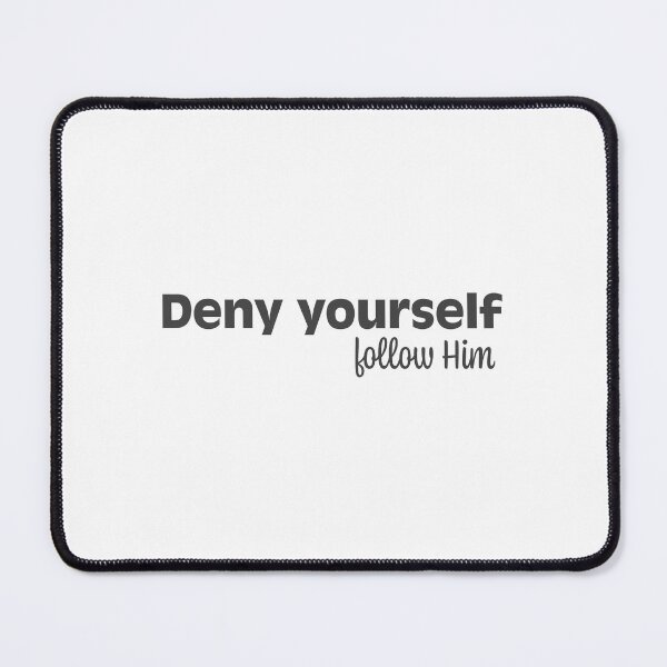 Item preview, Deny Yourself Follow Him – Christian Lent Season Typography designed and sold by CrossCrafted.