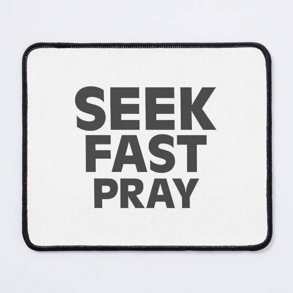 Item preview, Seek Fast Pray – Christian Lent Season Typography designed and sold by CrossCrafted.