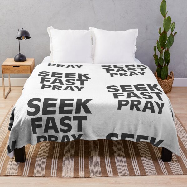 Item preview, Seek Fast Pray – Christian Lent Season Typography designed and sold by CrossCrafted.