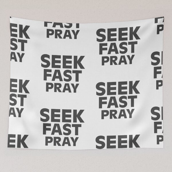 Item preview, Seek Fast Pray – Christian Lent Season Typography designed and sold by CrossCrafted.