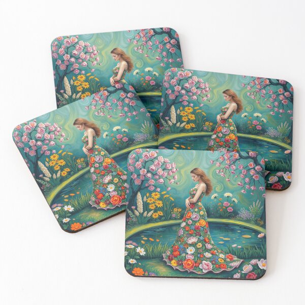 Item preview, Lady beside the pond designed and sold by MarilynBaldey7.