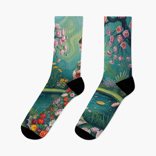 Item preview, Lady beside the pond designed and sold by MarilynBaldey7.