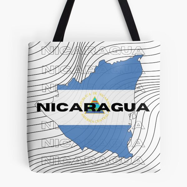 Item preview, Flag Map of Nicaragua designed and sold by nyblydd.
