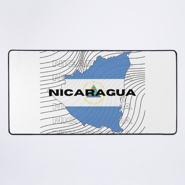 Item preview, Flag Map of Nicaragua designed and sold by nyblydd.