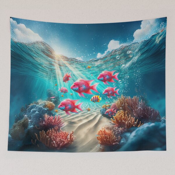 Item preview, Vibrant Underwater Paradise – Colorful Coral Reef & Exotic Fish designed and sold by ArtArchive-KK.
