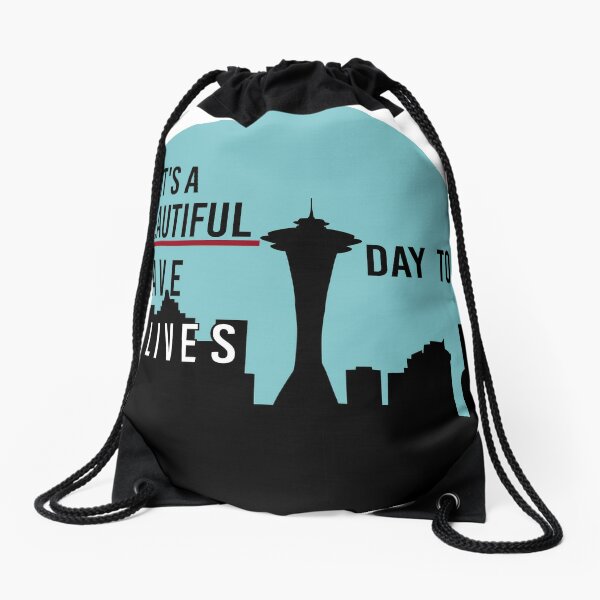 It's A Beautiful Day To Save Lives Drawstring Bag for Sale by dako phin