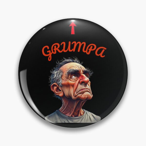 Item preview, Funny "Grumpa" Caricature – Grumpy Old Man with Playful Attitude designed and sold by Colorful-Garden.