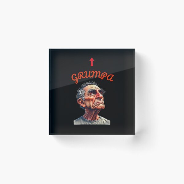 Item preview, Funny "Grumpa" Caricature – Grumpy Old Man with Playful Attitude designed and sold by Colorful-Garden.
