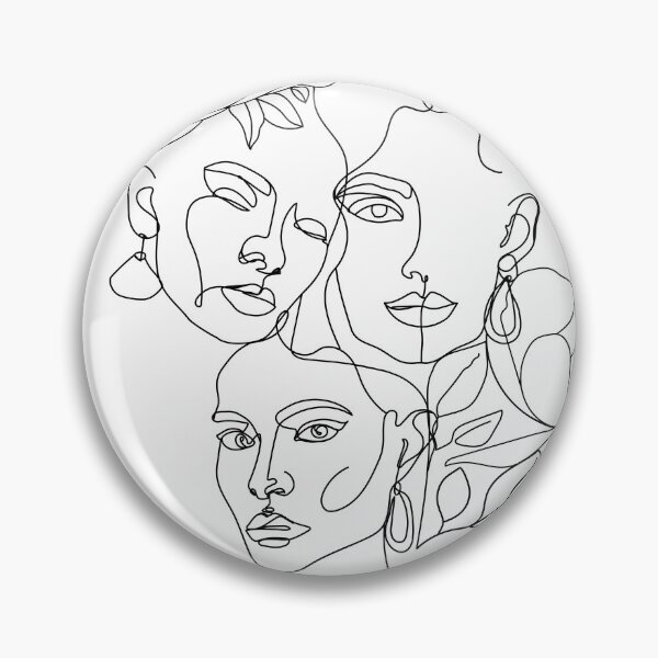 Item preview, Minimal women's line art. Illustration with one line woman face, flowers and leaves.  designed and sold by CoCoArt-Ua.