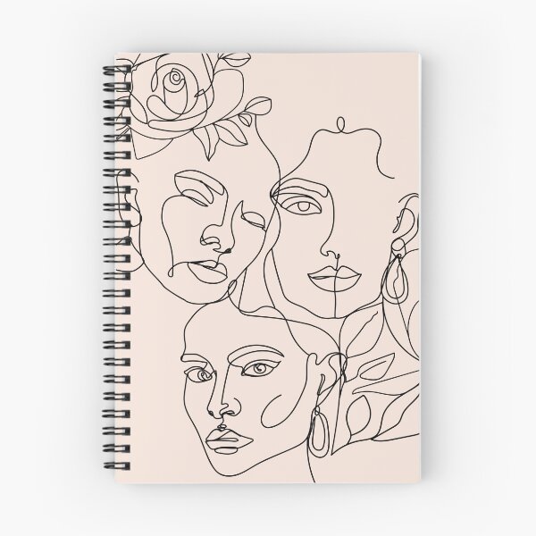 Item preview, Minimal women's line art. Illustration with one line woman face, flowers and leaves.  designed and sold by CoCoArt-Ua.