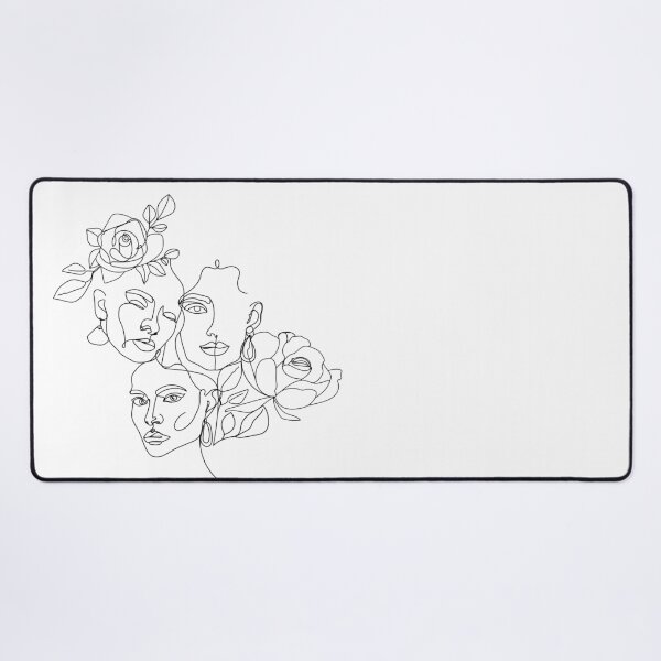 Item preview, Minimal women's line art. Illustration with one line woman face, flowers and leaves.  designed and sold by CoCoArt-Ua.