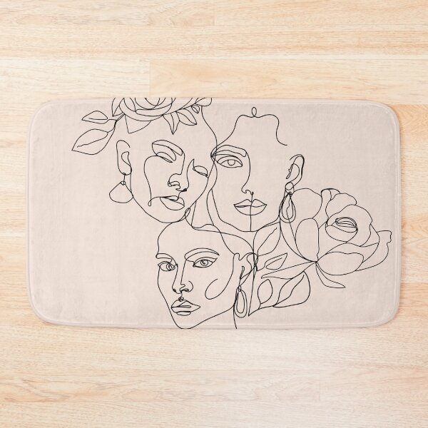 Item preview, Minimal women's line art. Illustration with one line woman face, flowers and leaves.  designed and sold by CoCoArt-Ua.