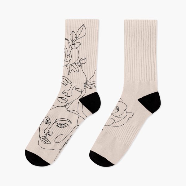 Item preview, Minimal women's line art. Illustration with one line woman face, flowers and leaves.  designed and sold by CoCoArt-Ua.