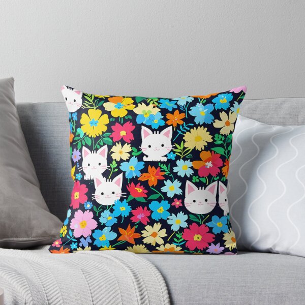 Item preview, Kittens & Flowers Pattern Design 4 designed and sold by Domo-Design.