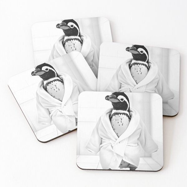 Item preview, Penguin Wearing a Bathrobe, Cute Bathroom Animals designed and sold by CheekyAnimalz.