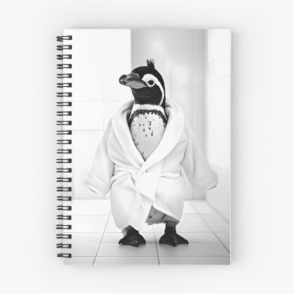 Item preview, Penguin Wearing a Bathrobe, Cute Bathroom Animals designed and sold by CheekyAnimalz.