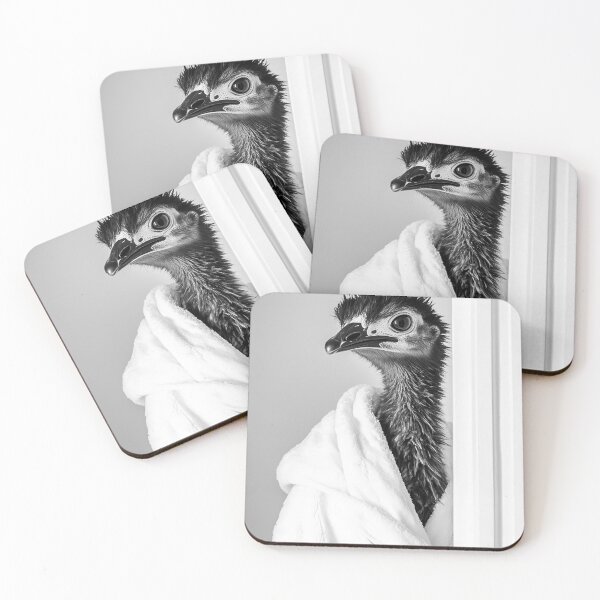 Item preview, Emu Wearing a Bathrobe, Cute Bathroom Animals designed and sold by CheekyAnimalz.