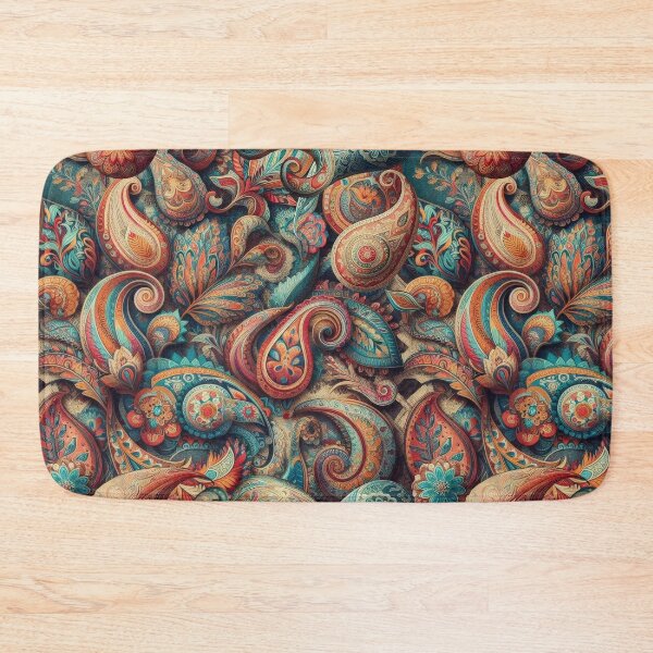 Item preview, Bohemian Paisley Pile 3D Teardrop Tadpoles Ornate Boteh Boho Maximalism Leaves Flowers Persian Colorful designed and sold by TheTimeTaxi.