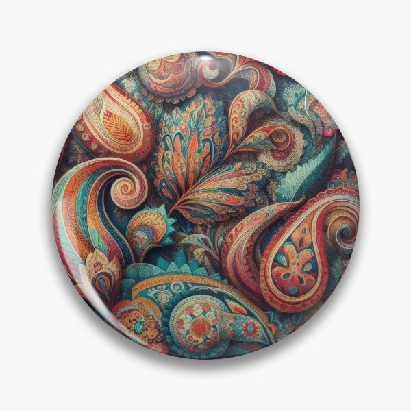 Item preview, Bohemian Paisley Pile 3D Teardrop Tadpoles Ornate Boteh Boho Maximalism Leaves Flowers Persian Colorful designed and sold by TheTimeTaxi.