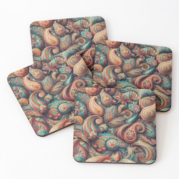 Item preview, Bohemian Paisley Pile 3D Teardrop Tadpoles Ornate Boteh Boho Maximalism Leaves Flowers Persian Colorful designed and sold by TheTimeTaxi.