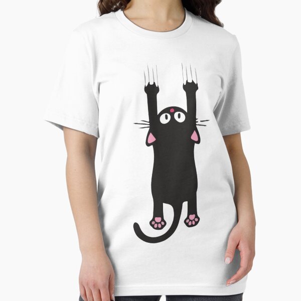 Artikel-Vorschau von Schwarze Katze hält sich fest, designt und verkauft von Fanverse Merchandise.