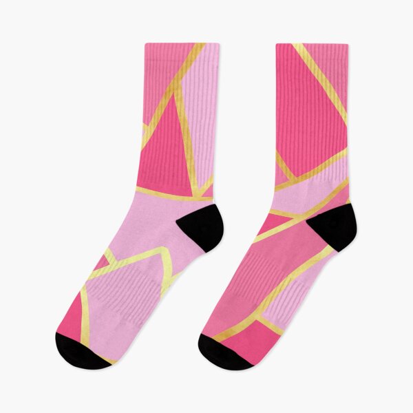 Item preview, Abstract Geometric Design in pink and gold designed and sold by CreaTwinkles.