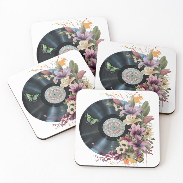 Item preview, Floral Vinyl Groove - Vintage Music Aesthetic designed and sold by CoolitCreative.