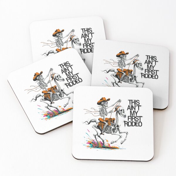 Item preview, Not my first rodeo, rodeo, skeleton, cowboy, funnyfits70, Humor, Funny, retro, vintage designed and sold by FunnyFits70.