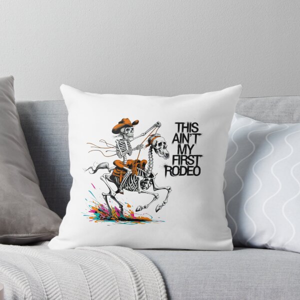 Item preview, Not my first rodeo, rodeo, skeleton, cowboy, funnyfits70, Humor, Funny, retro, vintage designed and sold by FunnyFits70.