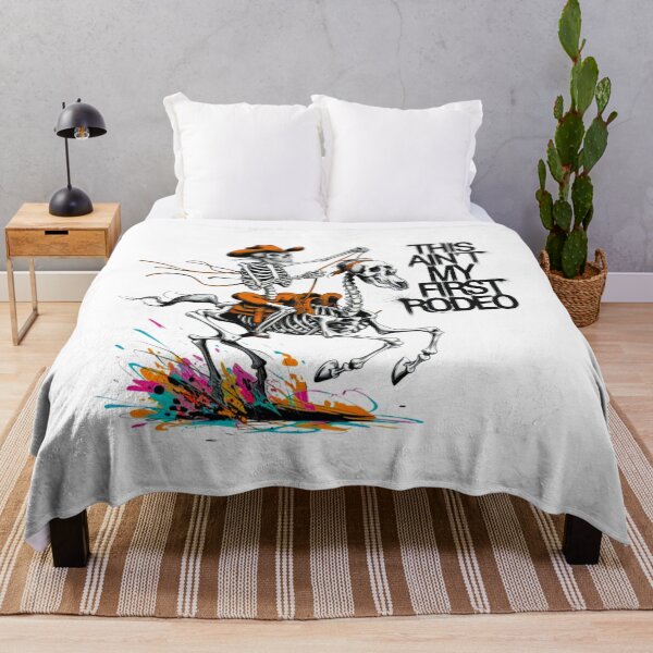 Item preview, Not my first rodeo, rodeo, skeleton, cowboy, funnyfits70, Humor, Funny, retro, vintage designed and sold by FunnyFits70.