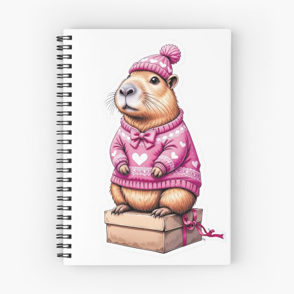 Item preview, Capybara wearing a pink sweater  designed and sold by Shjamezlaush Milicevic.