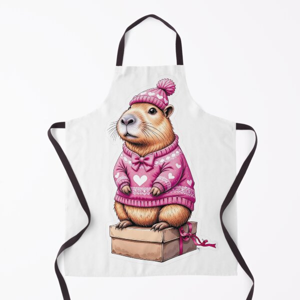 Item preview, Capybara wearing a pink sweater  designed and sold by Shjamezlaush Milicevic.