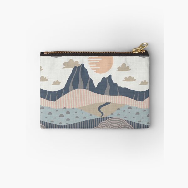 Item preview, Serene harmonious Japandi style landscape linen textured medium 2 designed and sold by Designsbyluzia.