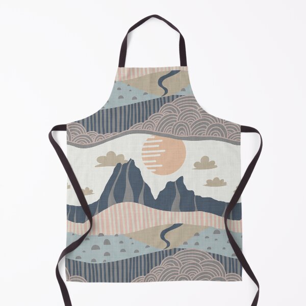 Item preview, Serene harmonious Japandi style landscape linen textured medium 2 designed and sold by Designsbyluzia.