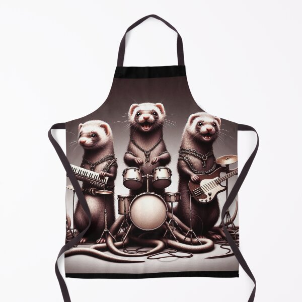 Item preview, Weasel animals playing metal music designed and sold by Dogandesighn.